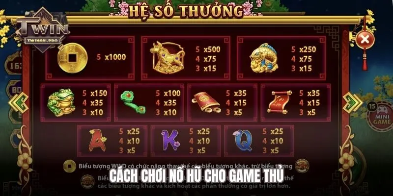 Nếu có 5 biểu tượng giống nhau thì người chơi trúng giải độc đắc với tiền thưởng cực cao